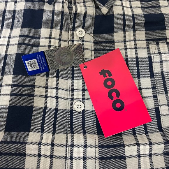 Michigan Wolverines FOCO Mens Flannel Plaid Long Sleeve Button Up Shirt Pocket - Picture 7 of 11